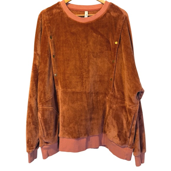 Latched Mama Womens Fleece Nursing Sweatshirt 2X Cozy Lounge Baby Wear - Picture 2 of 7